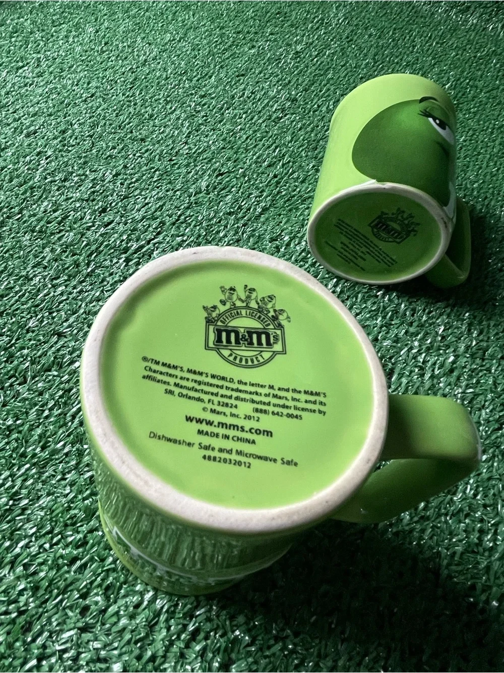 M&M'S Green Character Ceramic Mugs Set - Bright Green